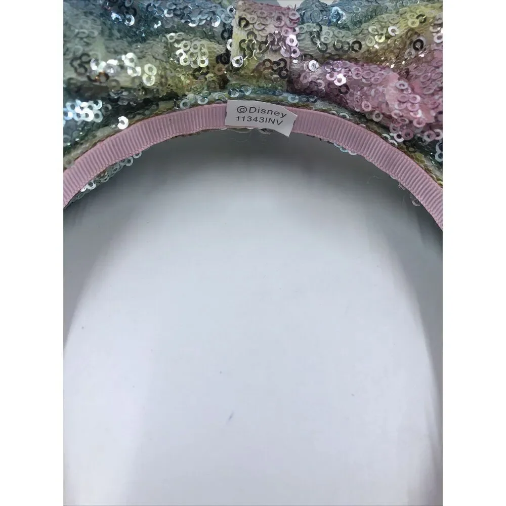 Disney Parks Unicorn Minnie Mouse Ears Headband-pastel Sequin Bow Horn